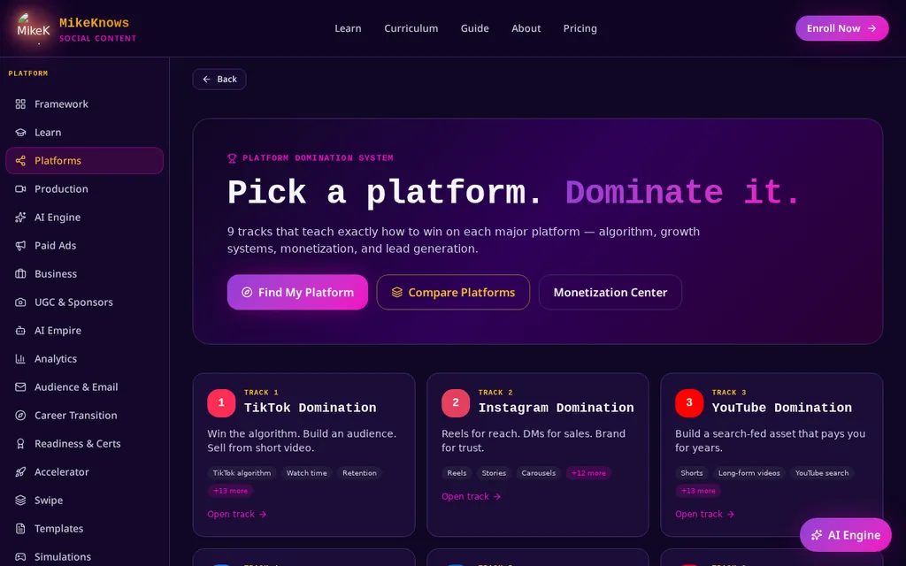Dominate every major platform