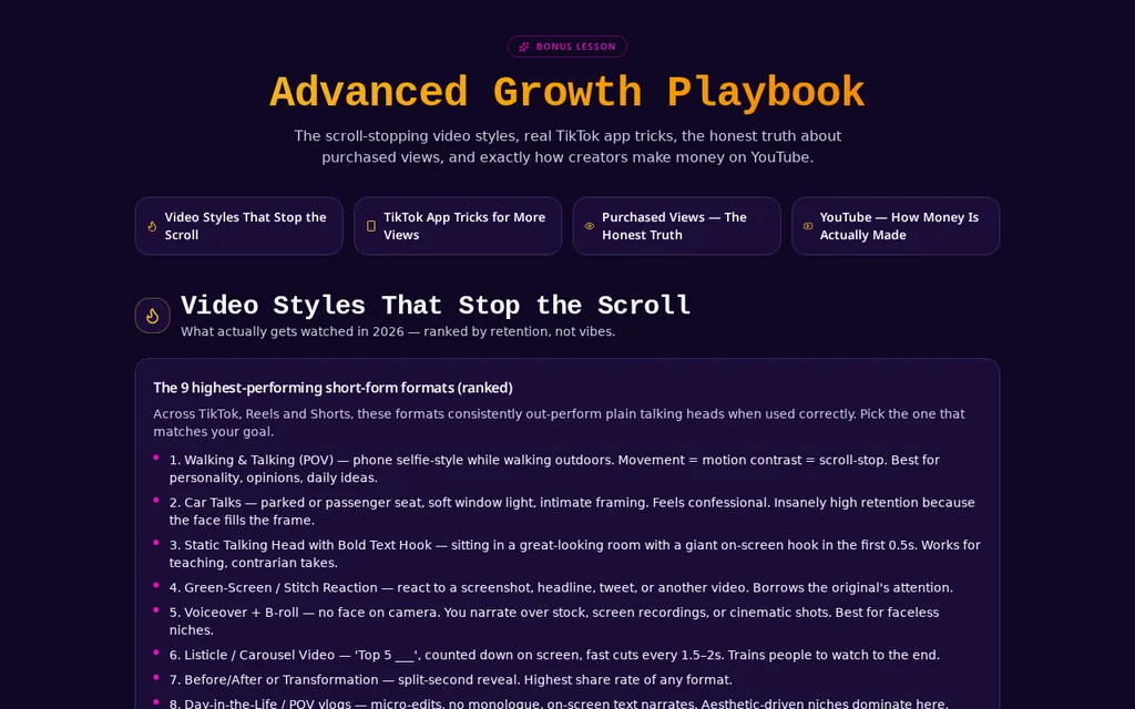 Advanced Growth Playbook